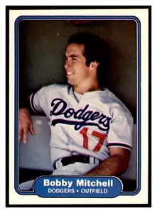 1982 Fleer Bobby Mitchell RC #14 Los Angeles Dodgers - Picture 1 of 2