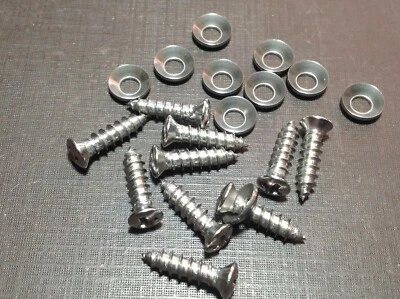10 piezas #8 x 5/8" con #6 cabeza acero inoxidable decoración moldura tornillos arandelas avellanadas M Foto 1 de 4