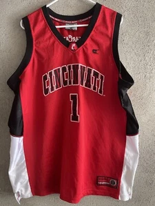 Vtg Cincinnati Bearcats Men's Basketball Jersey Stitched Red Size XXL Colosseum - Picture 1 of 5