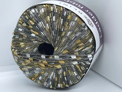 Berlini Ladder Ribbon Yarn #66 Gold Rush - Golds, White 50gr 142yd - Imagem 1 de 4