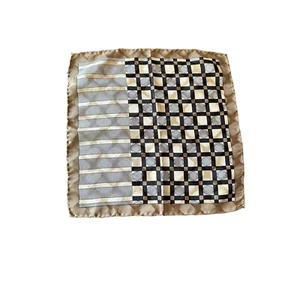 Vintage Seidentaschentuch mit geometrischem Muster - Bild 1 von 3