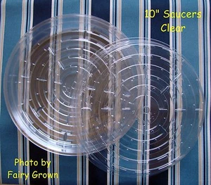 10" (10 Inch) Plastic House Plant Pot Saucers (5), 8-1/2" @ Bottom, MADE IN USA - Picture 1 of 1