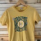 Wildfox Radiate Positivity Graphic T Floral Peace Sign Womens S/M Yellow Boho