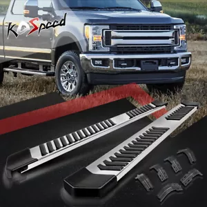 6"W SILVER STAINLESS Side Step Bar Running Boards for 99-16 F250-550 Super Cab - Picture 1 of 9