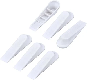 6 x Blanco Plástico Antideslizante Puerta Cuña Tope Tapón Bloqueo 11.9 x 3.7 x 2.2 - Imagen 1 de 3
