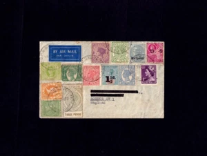AUSTRALIA 1955 UNIQUE COVER OF STATE STAMPS SYDNEY TO ENGLAND - VERY UNUSUAL ! - Picture 1 of 2