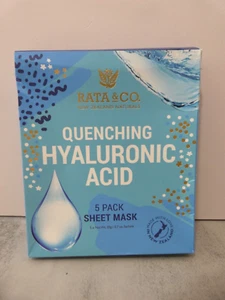 Rata & Co Quencing Hyaluronic Acid 5 Pack Sheet Mask New 20g 0.7 oz Sachets - Picture 1 of 5