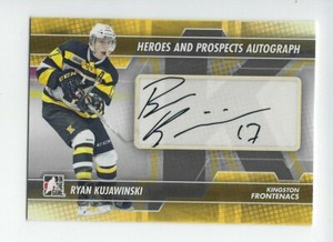 2013-14 ITG Heroes & Prospects Ryan Kujawinski autograph (Orli Znojmo)