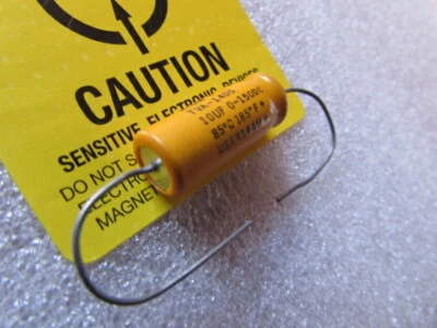 10uF, 0-150VDC Sprague ATOM TVA-1406 Axial Capacitor 10uF 0-150V, 0-150DC U.S.A.