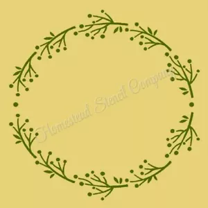 WIEDERVERWENDBARE SCHABLONE ARTIKEL 9539 I 10"x10" Pip Beerenkranz Schablone, DIY SCHILD, - Bild 1 von 1