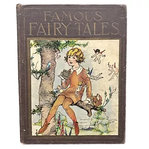 1923 FAMOUS FAIRY TALES PLATT & MUNK WATTY PIPER PETER PAN CINDERELLA TOM THUMB - Picture 1 of 21