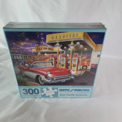 全新带盒 未拆封 - Bits and Pieces 300 件拼图 名为 Fill’er Up - 汽车 — 第 1/4 张图片