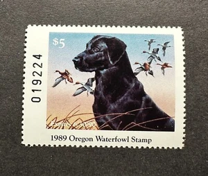 WTDstamps - 1989 OREGON - Lot3 - State Duck Stamp - Mint OG NH - Picture 1 of 2