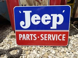 Antique Vintage Old Style Jeep Sign - Picture 1 of 6