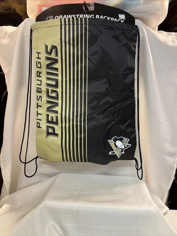 Pittsburgh Penguins Drawstring Bag NHL Hockey Backpack Forever Collectibles NEW Cover