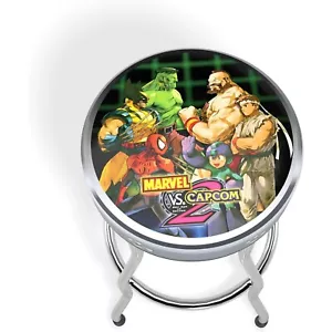 Arcade1Up Marvel VS Capcom 2 Silla Cojín Taburete Ajustable Cromo Arcade Nuevo - Imagen 1 de 24