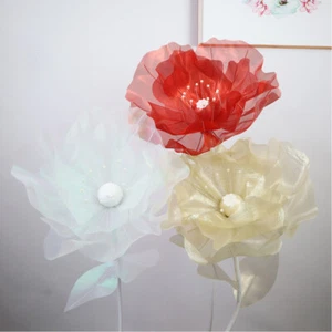 Filato di seta papavero simulato-maglia-fiori artificiali-foto-decorazione-C8 - Foto 1 di 17