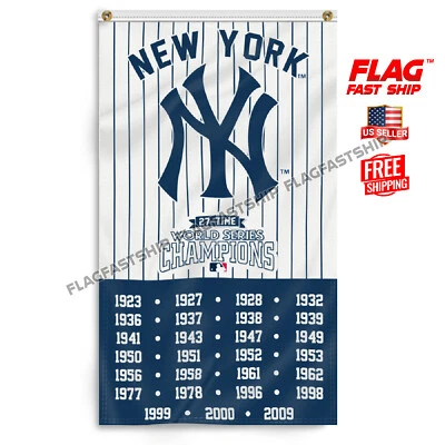 New York Yankees World Series Flag 3x5 Banner W Grommets FREE SHIPPING