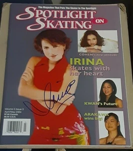 Irina Slutskaya Russian Olympic Eiskunstlauf SIGNED HANDSIGNIERT Magazin COA - Bild 1 von 1