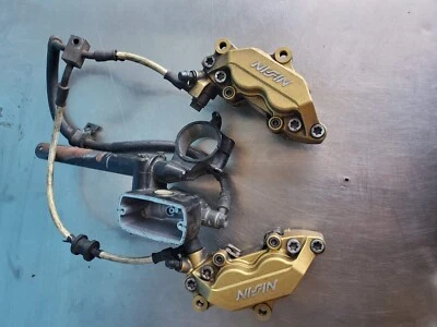 Pinzas de freno delanteras izquierda y derecha Honda CBR600RR RVT1000 2002-2006 OEM Foto 1 de 3