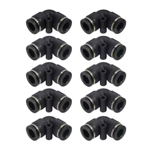 LokoCar 1/4" OD Nylon Air Line Quick Release Pneumatic Connectors Fittings 10Pcs - Picture 1 of 13