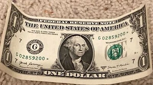 $1 Dollar Bill 2017 A Low Serial Number Fancy Star Note - Picture 1 of 5