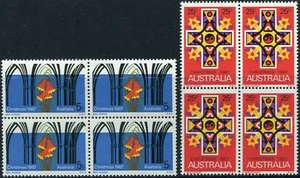 Australia 1967 edición navideña conjunto de 2 bloques de 4 como nuevo nunca bisagras - Imagen 1 de 1