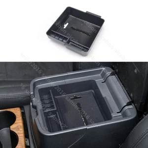 Black Armrest Storage Box trim Cover Fit For Mitsubishi Pajero 2007-2019 ABS - Bild 1 von 12