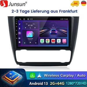 2+64G Android 13 Autoradio BT DAB+ CarPlay Für BMW 1er E81 E82 E87 E88 2004-2011 - Bild 1 von 14