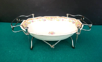 Vintage Art Deco Chrome Metal Expandable Accordian Casserole Dish Holder Trivet - Image 1 of 4