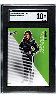 2023 Panini Father's Day #41 Hailie Deegan SGC 10 GEM MINT - Image 1 of 2