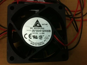 AFB0612HHB - DELTA, 60X60X15MM 12V DC FAN - Picture 1 of 2