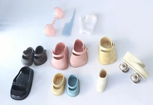 Lote de 13 Zapatos Muñeca Vintage Años 50 60 Accesorios Mary Jane Patín * - Imagen 1 de 6