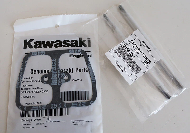 BARILLAS DE EMPUJE Y JUNTA DE CUBIERTA DE VÁLVULA, KAWASAKI FH601V, FH680V-FH721V, FH770V, 11D11, 11C24 Foto 1 de 1