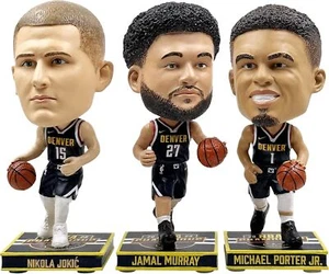 Denver Nuggets 2023 NBA Champions Mini Bighead 3 Pack Set Bobblehead Bobbles - Picture 1 of 3