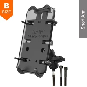 RAM M8 Handlebar Clamp Bolt Quick Grip XL Phone Kit 1" Ball - Picture 1 of 3