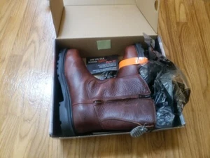 Iron Age DozerMen's 6" Internal Met Guard Steel Toe Work Boot. Brown 10.5 wide - Picture 1 of 7