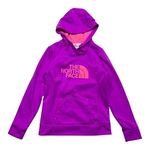 The North Face Hoodie Womens S Half Dome Pullover Graphic Logo Sweater Purple - Picture 1 of 6