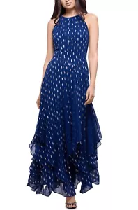 Betsy & Adam Womens Chiffon Sleeveless Evening Dress Gown Petites, 14P - Picture 1 of 3