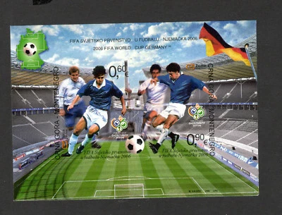 MONTENEGRO-MNH** BLOCK-IMPERFORATED PROOF-SOCCER-WORLD CUP, GERMANY - 2006. - Image 1 of 2