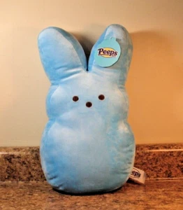 PEEPS Blue Bunny Plush 15" Tall Soft Pillow Easter NWT - Picture 1 of 4