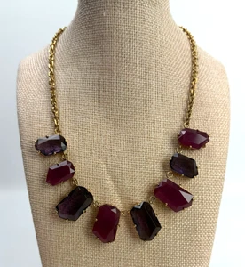 NEU Kate Spade Set in Stein goldfarbene Halskette mit rosa & lila Kristallen Neu mit Etikett - Bild 1 von 9