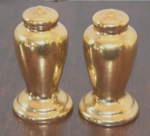 Shaker sale e pepe vintage fine bone china oro alto 3,25" - Foto 1 di 5