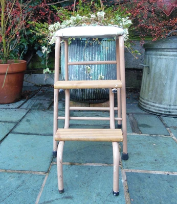 Vintage Retro Original kitchen Folding Step Stool 1960s Prop - Image 1 of 4