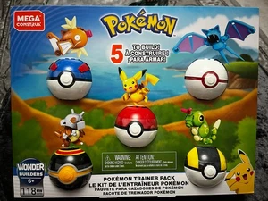 MEGA Pokémon Action Figuren Bauspielzeug, Pokéball Pack mit Pikachu, Magikarp - Bild 1 von 2