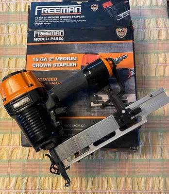 Freeman calibre 16 2 pulgadas x 7/16 pulgadas. Grapadora corona mediana PSS50 Foto 1 de 2