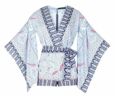 Romper feminino BCBGMaxAzria multicolorido paisley médio - Imagem 1 de 4