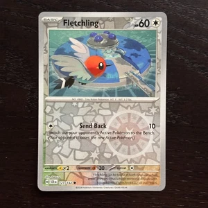 Fletchling 121/142 Pokemon Stellar Crown Scarlet & Violet Reverse Holo Common NM - Picture 1 of 2