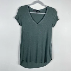 Camiseta Top Verde Manga Corta Casa Blanca Mercado Negro Talla XXS Everyday Cuello en V - Imagen 1 de 5
