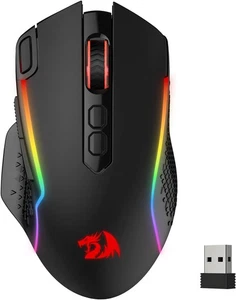 Redragon M810 Pro Wireless Gaming Mouse, 10000 DPI Wired/Wireless Gamer Black  - Picture 1 of 9